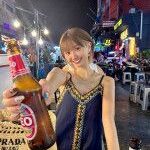 元北新地伝説のキャバ嬢、タイ満喫のノースリーブ姿に「もうアイドル」「腕のタトゥーもめちゃかわ」